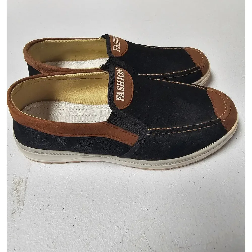 NWOB Men's Fashion Suede Slip-on Loafers Size EU44 US 10.5-11
